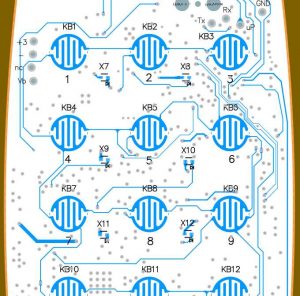 Keypad White Board Area in 2D Resembles White Solder Mask